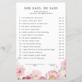 Roze bloemig Vrijgezellenfeest zei ze (Voorkant)