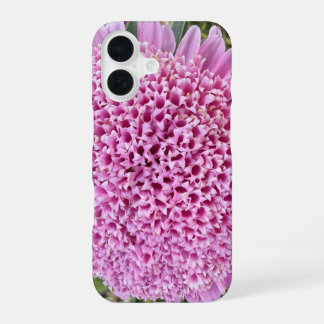 Roze Bloemige Aster Botanische iPhone 16 Hoes Hoesje