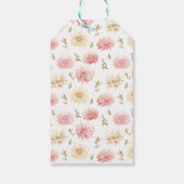 Roze bloemige baby in bloeidouche dank u labels cadeaulabel (Achterkant)