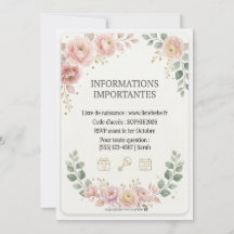 Roze Bloemige Bos Baby Shower Meisje Uitnodiging