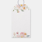 Roze bloemige bruidsdouche bedankkaartje cadeaulabel (Achterkant)