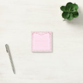 Roze bloemige Coquette strik aangepaste naam Post-it® Notes (Kantoor)