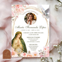 Roze bloemige Dame van Guadalupe Katholieke Spaans
