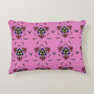 Roze Bloemige Mandala" Accent Kussen