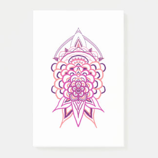 Roze Bloemige Mandala Post-it Notities | Aesthetis Post-it® Notes