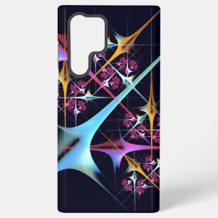 Roze bloemige moderne abstracte kunstkleurpatroon samsung galaxy hoesje