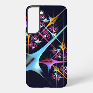 Roze bloemige moderne abstracte kunstkleurpatroon  samsung galaxy hoesje