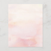 Roze Bloemige Pampagras Trouwmenu Flyer (Achterkant)