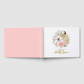 Roze Bloemige Pompoen Herfst Bruiloft Gastboek Gastenboek (Volledig)