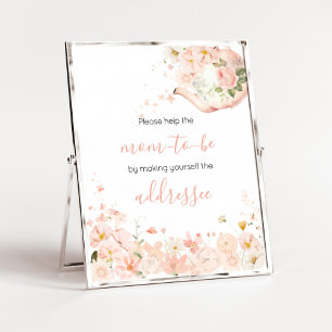 Roze Bloemige Thee voor Twee Envelope Station Poster