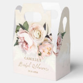 Roze bloemige tuinsieradendozen voor bruidsfeest bedankdoosjes (Geopend)