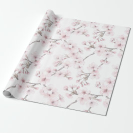 Roze bloemige verpakking Kersenboom cadeauverpakki Cadeaupapier