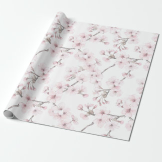 Roze bloemige verpakking Kersenboom cadeauverpakki Cadeaupapier