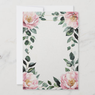 Roze bloemkaart aanpasbaar voor elke gelegenheid feestdagenkaart