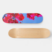 Roze bloemkarton skateboard (Horizontaal)