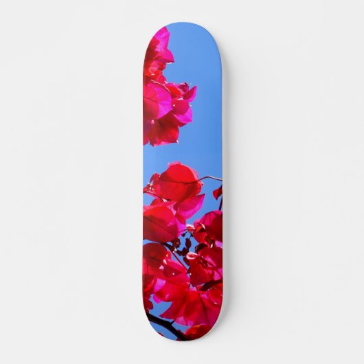 Roze bloemkarton skateboard (Voorkant)