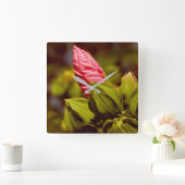 Roze Bloemknop Bloementuin Foto Klok (Huis)