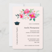  roze bloemkool Afstuderen Kaart (Voorkant)