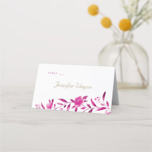 Roze bloemkool Chinoiserie Wedplaatskaarten