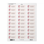  roze bloemkool etiket (Full Sheet)