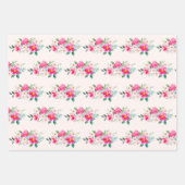  roze bloemkool inpakpapier vel (Voorkant 2)