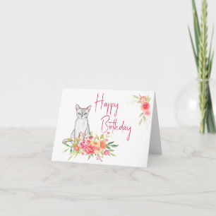 Roze bloemkool op zaterdag Kaart uit de kat