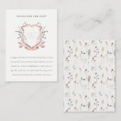 Roze bloemkool voor Baby shower Informatiekaartje (Voorkant / Achterkant)