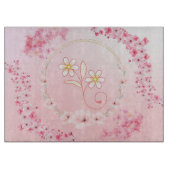 Roze Bloemkunst, Verse Spring Bloom Design Snijplank (Voorkant)