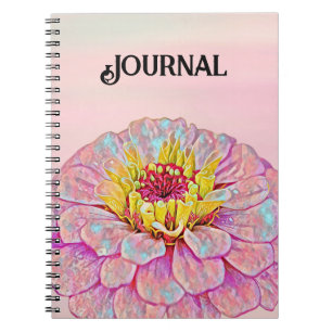Roze bloemkunstjournaal notitieboek
