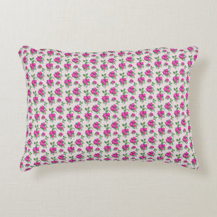 Roze bloemloze naadloos patroon   Elegante waterve Accent Kussen