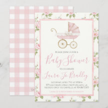 Roze Bloemmeisje Preppy Southern Baby shower
