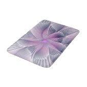  roze bloemmoderne Abstracte fractal kunst Badmat (Gekanteld)