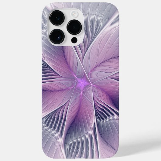  roze bloemmoderne Abstracte fractal kunst Case-Mate iPhone Case (Achterkant)