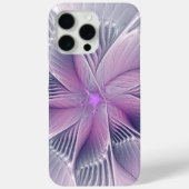  roze bloemmoderne Abstracte fractal kunst Case-Mate iPhone Case (Achterkant)
