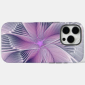  roze bloemmoderne Abstracte fractal kunst Case-Mate iPhone Case (Achterkant (horizontaal))