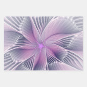 roze bloemmoderne Abstracte fractal kunst Inpakpapier Vel (Voorkant)