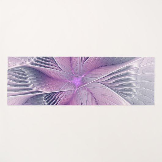  roze bloemmoderne Abstracte fractal kunst Yogamat (Voorkant (horizontaal))