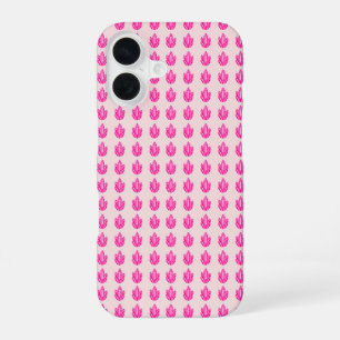 Roze Bloemmotief Hoesje  iPhone 16 Hoesje