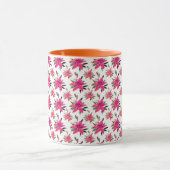 Roze Bloempatroon Design-29500 Mok (Midden)