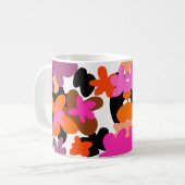 Roze bloempatroon koffiemok (Voorkant links)