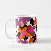 Roze bloempatroon koffiemok (Links)