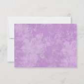 Roze Bloemreliëf RSVP Kaart (Achterkant)