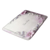 Roze bloemrijke badmat met frame (Gekanteld)