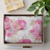 Roze Bloemrozen Tissuepapier (Geschenk)