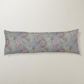 Roze bloemrozen vintage lichaamskussen (Achterkant)