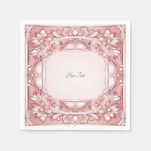 Roze bloemservetten servet