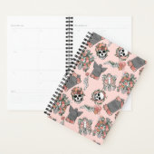 Roze bloemskelet planner (Display)