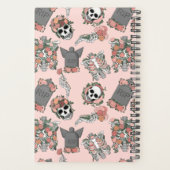 Roze bloemskelet planner (Achterkant)