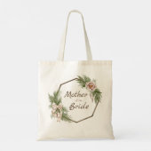 Roze bloemslingers moeder van de bruid tote bag (Achterkant)