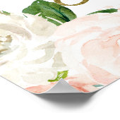 Roze bloemstuk bruidsfeest foto propp frame poster (Hoek)